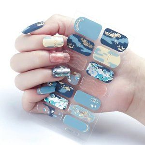 NWT 20 Colors High Quality Nail Wraps Full Cover Nail Stickers Colorful Decals